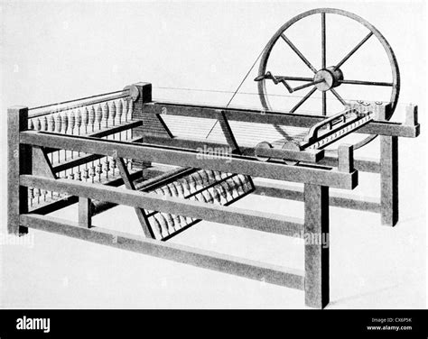 Spinning Jenny by James Hargreaves, Print Stock Photo - Alamy