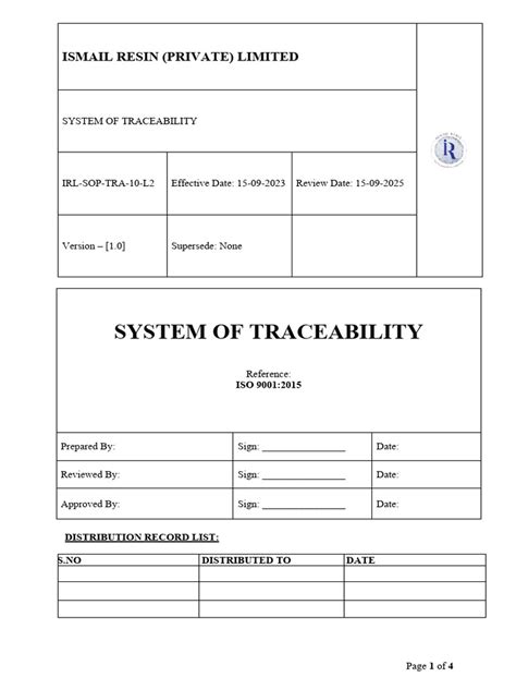 Image result for Traceability Form