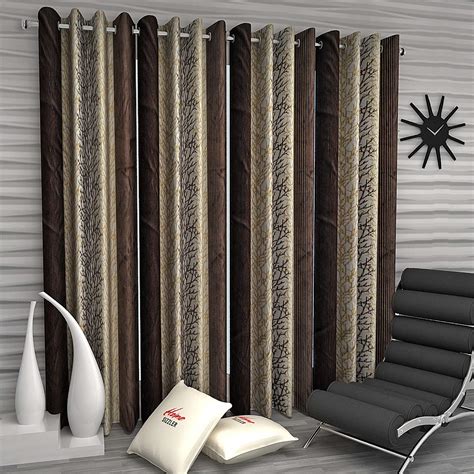 Buy Home Sizzler Abstract 4 Piece Eyelet Polyester Door Curtain Set ...