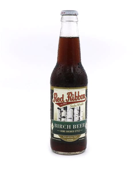Red Ribbon Birch Beer, 12 Fl oz Glass Bottle Soda - Grandpa Joe's Candy ...