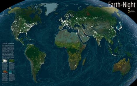 Earth At Night Satellite World Map World Maps