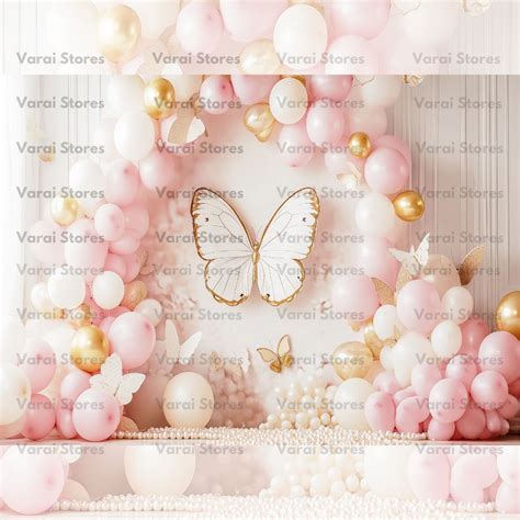 Pink Butterfly - Printed Baby Backdrop (Pre Order)