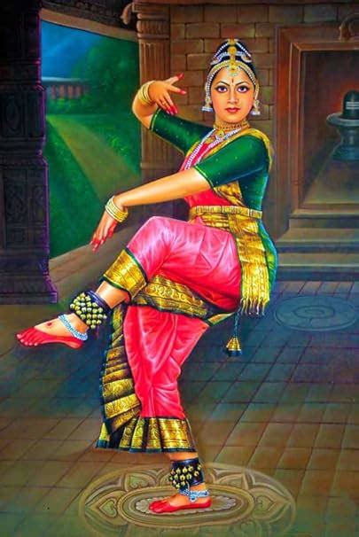 wallpics® Bharatanatyam Dance Painting Waterproof Vinyl Sticker Poster ...