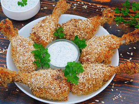 Crispy baked chicken drumsticks recipe of healthy dinner