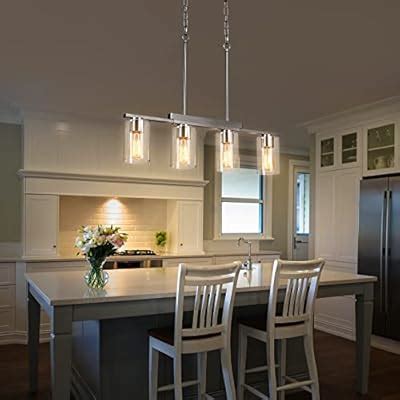 Buy WILON Kitchen Island Lighting, 4-Light Dining Room Light Fixture ...