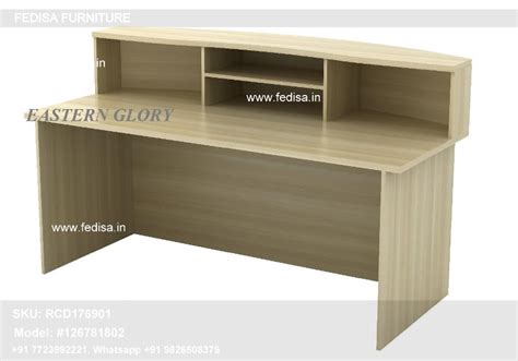 Office Receptionist Chairs Curved Wood Reception Desk Modern Reception ...