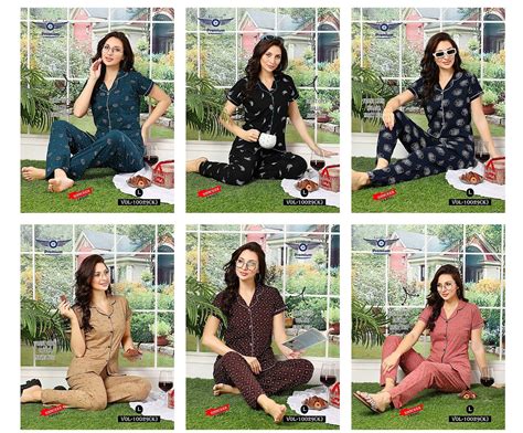 10029 K Grab It Sinker Collar Night Suits – Kavya Style Plus