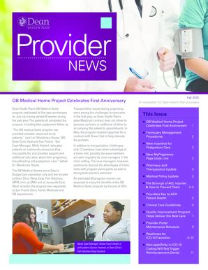 Fillable Online OB Medical Home Project Celebrates First Anniversary ...