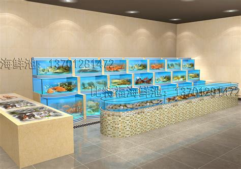 超市海鲜池实例-北京海鲜池设计制作-北京比特福海鲜池销售有限公司