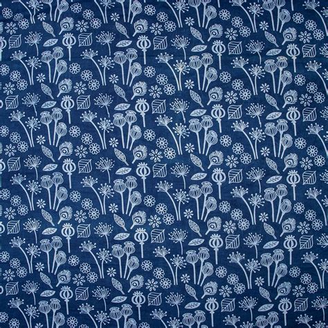 Indigo Blue Opium Pure Cotton Indigo Print Fabric DMAASA.in – Dmaasa