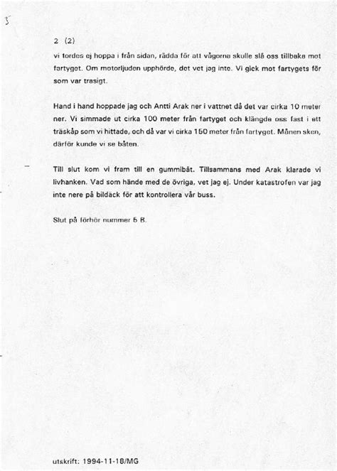 Statement of Ain-ALar Juhanson - Swedish Version