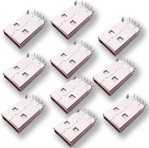 ICSTORE - USB Male Type A Plug 90 Degree 4-Pin SMD SMT Jack Solder ...