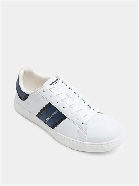 White Colourblocked Sneakers