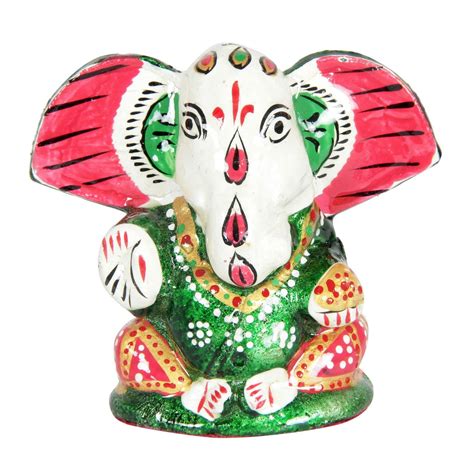 Buy The Craft House Handcraft Green Color Lord Ganesha for Home Decor ...