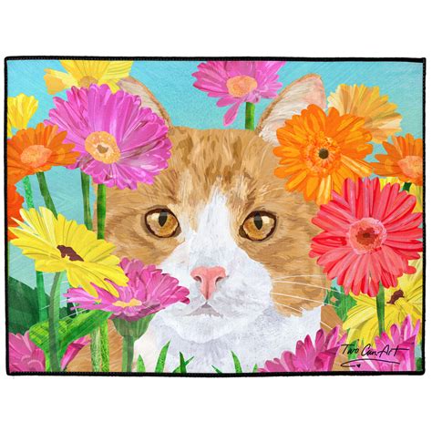 Cat In Garden Indoor/Outdoor Floor Mats – Two Can Art
