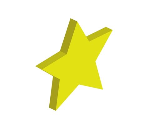 Isometric star | Premium Vector