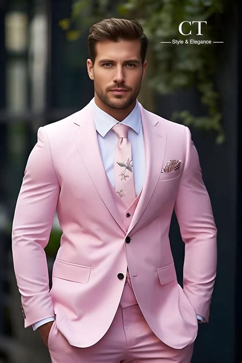 Blush Pink 3 Piece Suit | Custom Tailored Wedding Groom Tuxedo | Pink ...