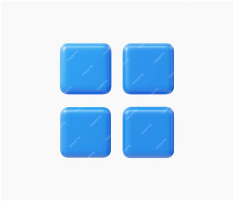 3d realistic square app buttons game popup icon window and elements ...