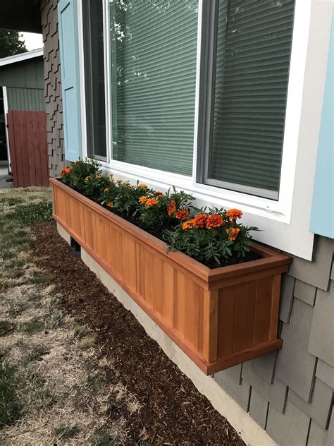 Window Planter Box Made of Western Red Cedar
