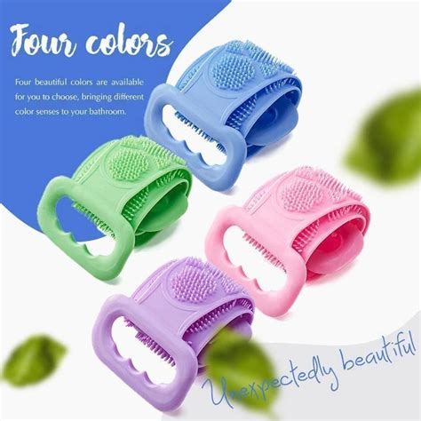 Trendzie Care Silicone Body Back Scrubber Bath Belt Double Side Brush ...
