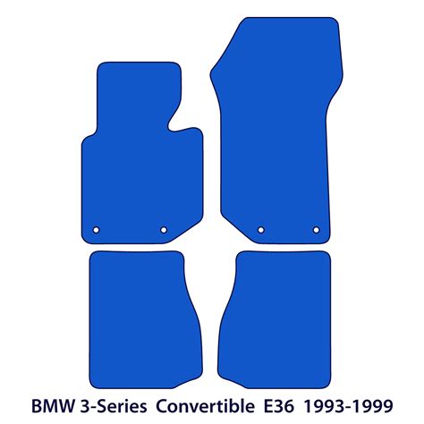 BMW 3-Series Floor Mats - Convertible E36 - Black