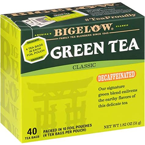 Bigelow Decaffeinated Green Tea, 240 Tea Bags Total, Pack of 6, 40 ...