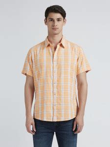 Pepe Jeans Men Checkered Casual Orange Shirt - Buy Pepe Jeans Men ...