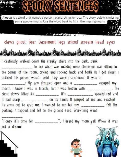 Halloween Parts of Speech Bundle | Parts of speech, Sentence writing ...