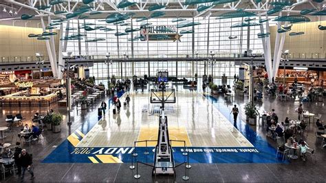 NBA fans claim 'flights will be missed' after Indianapolis Airport unveils full-length ... - length of basketball court