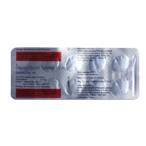 DAPAONE 10MG - Strip of 10 Tablets : Amazon.in: Health & Personal Care
