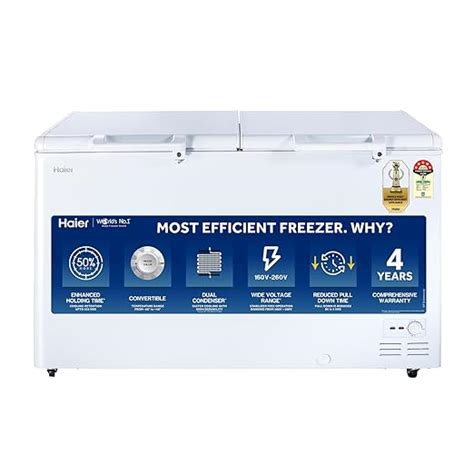 Haier HFC-500DM5, 5 Star Rating Double Door Convertible Deep Freezer, 5 ...