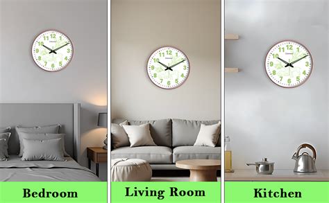 Buy Auromin Antique Radium Glass Wall Clock Night Glow for Bedroom ...