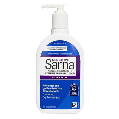 Amazon.com : Sarna Sensitive Steroid-Free Anti-Itch Lotion for Dry ...