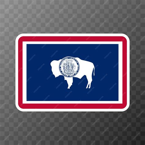 Premium Vector | Wyoming state flag vector illustration