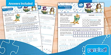 Alice in Wonderland Quotes Code Breaker | Twinkl Puzzled