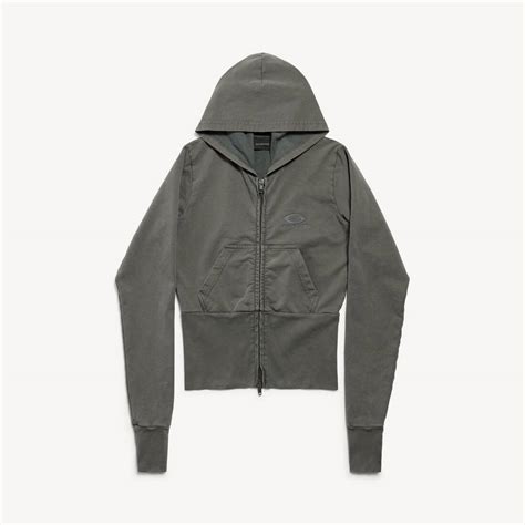 Women's Loop Sports Icon High Rib Zip-up Hoodie in Grey | Balenciaga US