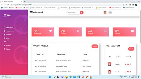 Web Dashboard Tutorial 的图像结果