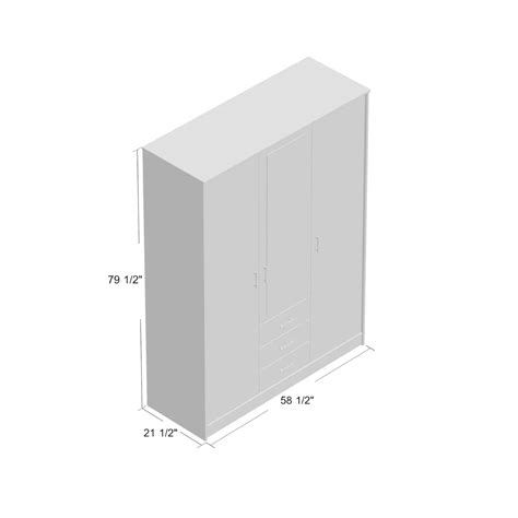 Almirah: 3 Door Wardrobe With Mirror – Studio GKW