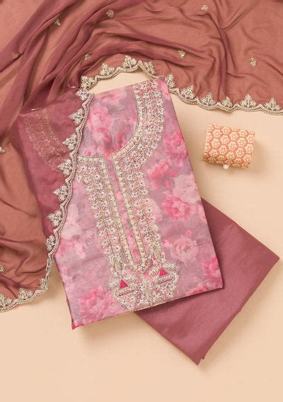 Organza Suit - Buy Stylish Organza Salwar Suits for Women Online – Koskii
