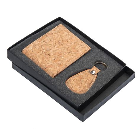 Buy 2in1 Eco-Friendly Cork Wallet With Keychain Combo Gift Set - For ...