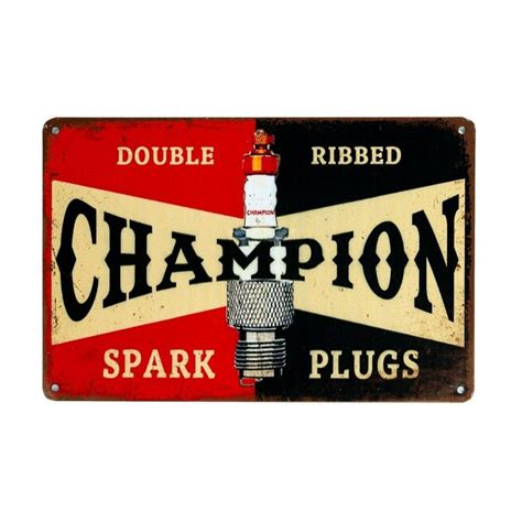 Number Plates Big Wall Sign – Champion Spark Plugs — eazy wagon