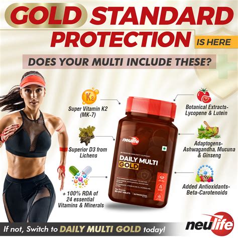 Daily Multi Gold Advanced Multivitamin Tablets for Immunity – Neulife