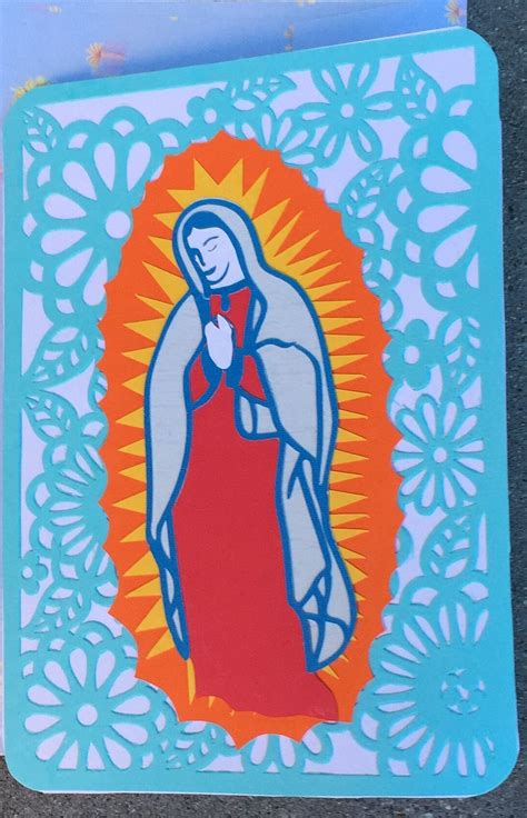 Silhouette Cameo Virgin of Guadalupe Birthday Card | Cards handmade ...