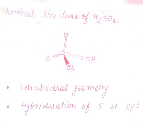 Structure of sulphuric acid and what hybridation of s in it - Brainly.in