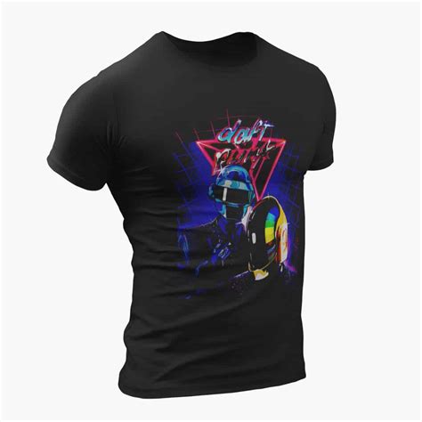 Daft Punk T-Shirt, Daft Punk Artwork Black T-Shirt, Electronic Rock ...