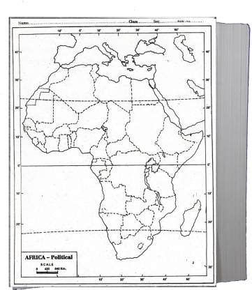 Flipkart.com | CRAFTWAFT POLITICAL MAP OF AFRICA BLANK A4 67 gsm ...