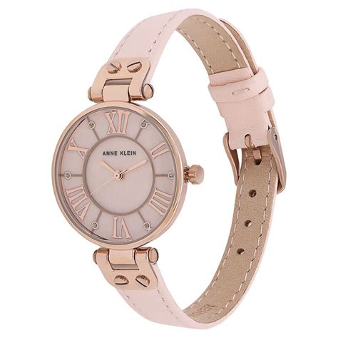 Buy Online Anne Klein Quartz Analog Mother of Pearl Dial Leather Strap ...
