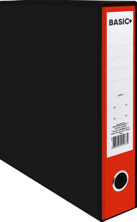 REGISTRATOR A4 BASIC+ USKI CRVENI 6/1 | B2B - Optimum d.o.o.