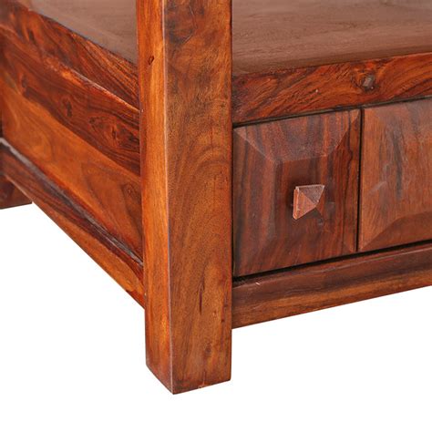 Buy Woodrow Sheesham Wood(Rosewood) Center Table in Honey Colour Online ...