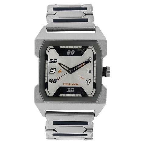 Buy Online Fastrack Quartz Analog Silver Dial Stainless Steel Strap ...